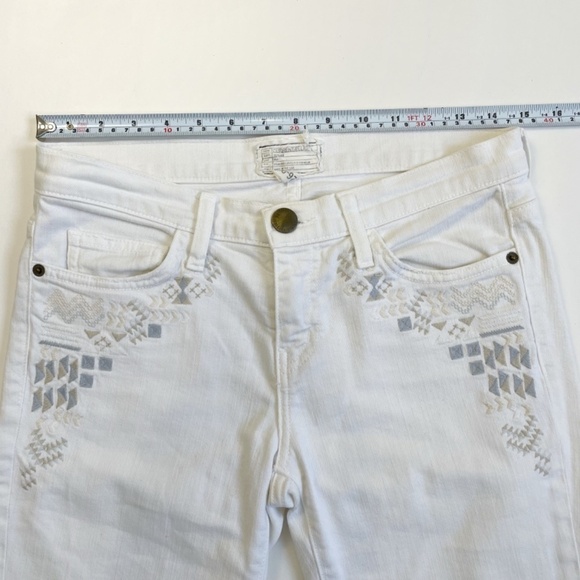 Current/Elliott The  Stiletto in Dirty White with Embroidery Sz 26 - Picture 13 of 16
